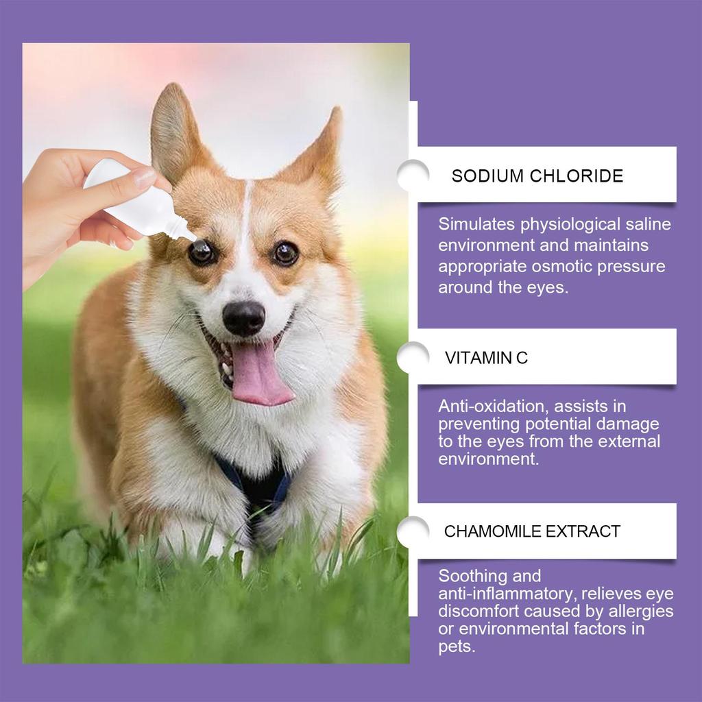 YEGBONG Soluție Salină Canină pentru Curățarea Ochilor pentru Câini Curățarea și Calmare pentru Ambilor Ochi Uz Extern