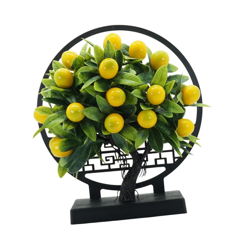Künstlicher Obstbaum Chinesischer Stil Fake Bonsai Ornament ABS Material für Büro Heimdekoration