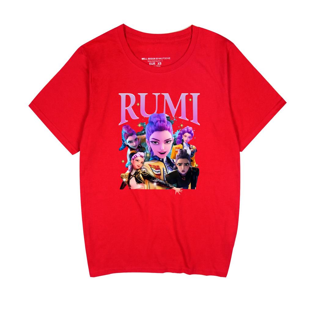 KPop Demon Hunters Tshirt Hip Hop Men Women Anime Print Top Tees Harajuku Tshirts Fashion Summer T-shirt