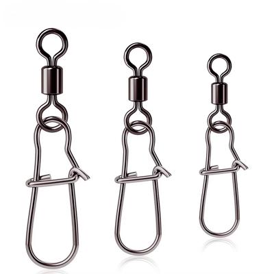 10 stuks Roestvrij Staal Vis Connector Pin Lagers Roterende Swivel Snap in Doos Visgerei Accessoires Voor Lure Haak