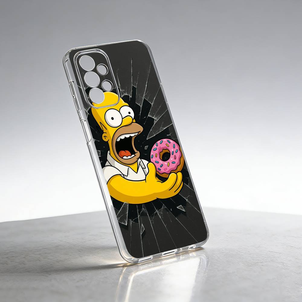 Cartoon The Simpson-T Phone Case Transparent Silicone Soft For Samsung S25,S24,S21,S22,S23,S30,Ultra,S20,Plus,Fe
