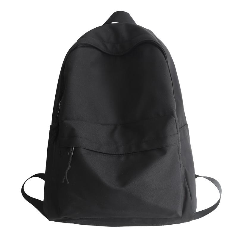 Schoolbag Korean Version of the New Solid Color Backpack, Fashionable, Simple and Large-capacity Backpack for Junior High School Students, Popular