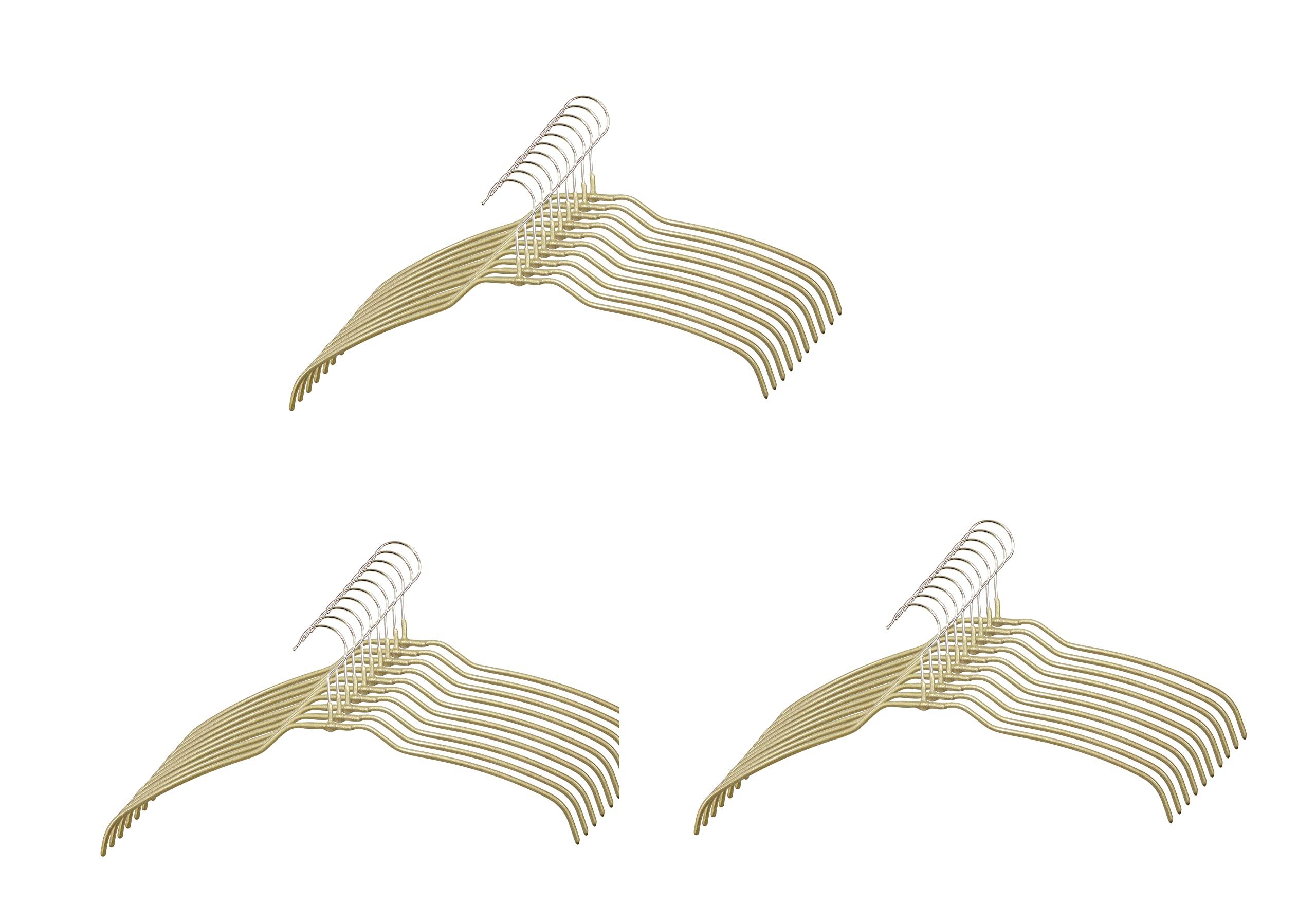 

MAWA x seiei Original Laundry Silhouette seiei Original MAWA Hangers with Stainless Steel Slim Ideal for Laundry [MAWA Hangers, Gold, 30-Piece Set, золотой