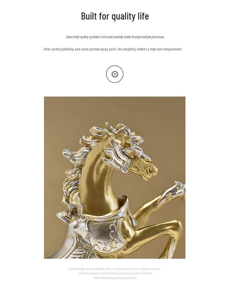 Year of the Horse Little Pony Statue: Home Décor Ornament for Living Room and Wine Cabinet