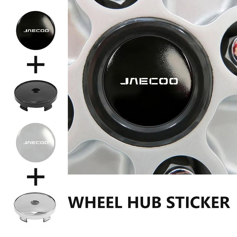 Aluminium Emblem Car Wheel Center Cover Sticker Hub Caps Decal For JAECOO J7 PHEV J8 2WD AWD