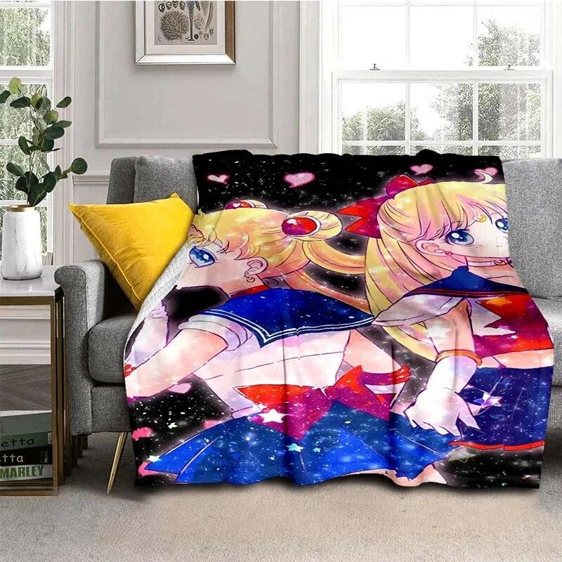 Moon Girl blanket for beds,Flannel thin blanket for summer, Anti-Pilling cooling blanket,Portable picnic blanket