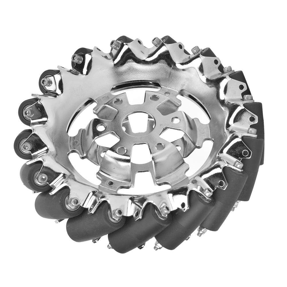 6 Zoll Mecanum-Rad Metall Rechts mit 16 Stück TPU-Gummirollen Teile für Industrieroboter