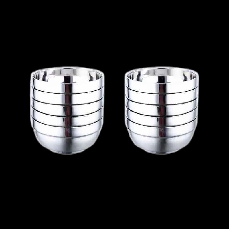 13cm 304 Stainless Steel Double-Layer Insulated Soup Bowl