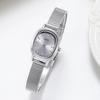 Oval Design Mesh Chain Women's Watch Small Green Watch Simple Temperament Commuter Quartz Watch for Women