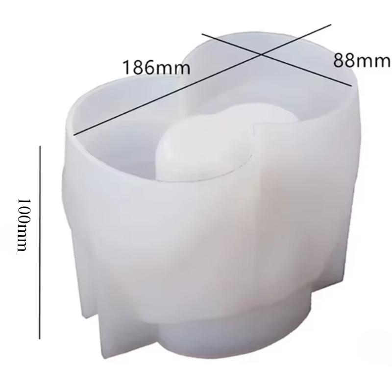 

New Creative Vase Mould DIY Resin Crystal Epoxy Model Butt Vase Pen Holder Art Mirror Silicone Mold Resin Epoxy Kit And Molds белый