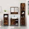 VidaXL Bathroom Furniture Set 3 Pcs Smoked Oak, Bathroom Cabinet, Toilet Storage Cabinet, 3301057