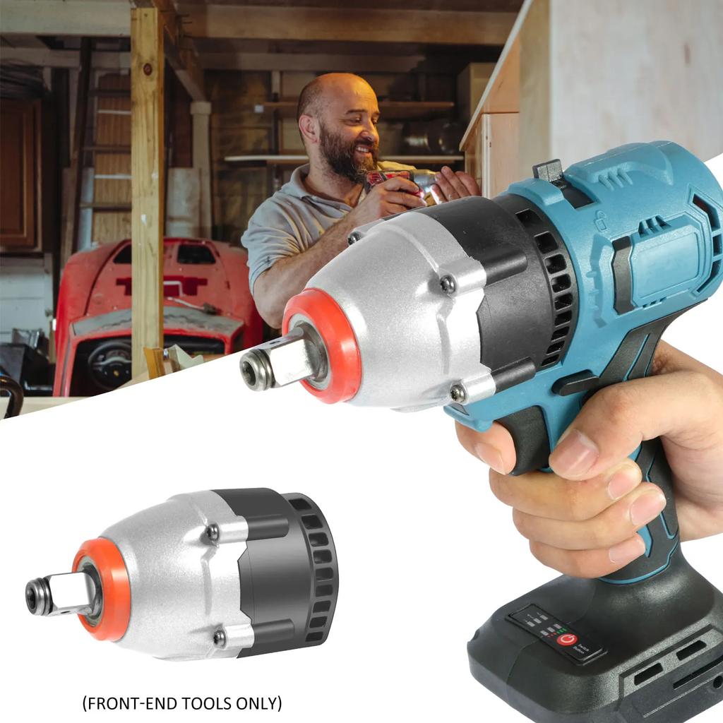 Electric Impact Wrench 2800r/min High-Torque Electric Impact Drill 1/4" 1/2" Double Chuck Cordless Powerful Tool Woodworking