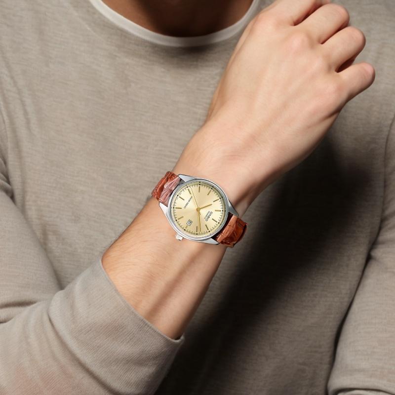 Casio STANDARD-Serie Retro literarische Mode einfach klassisch Zeigerserie Datumsanzeige großes Zifferblatt wasserdicht Business Quarzwerk MTP-1175E-9AJH