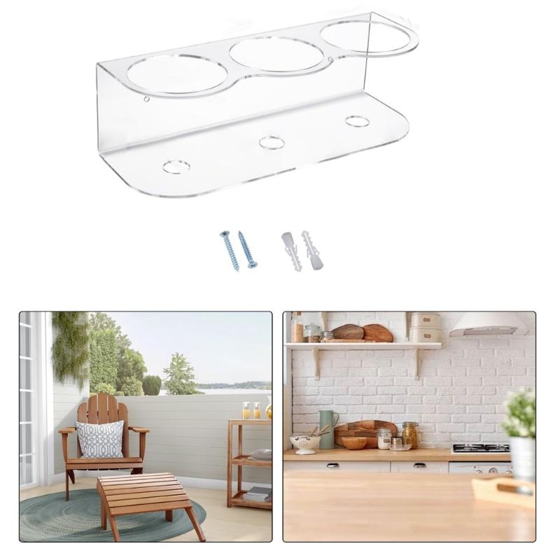 Versatile Use Wall Hanging Spray Bottle Bracket Sturdy Acrylic Spray Can Holder Home Accessory for Kitchen and Bathroom