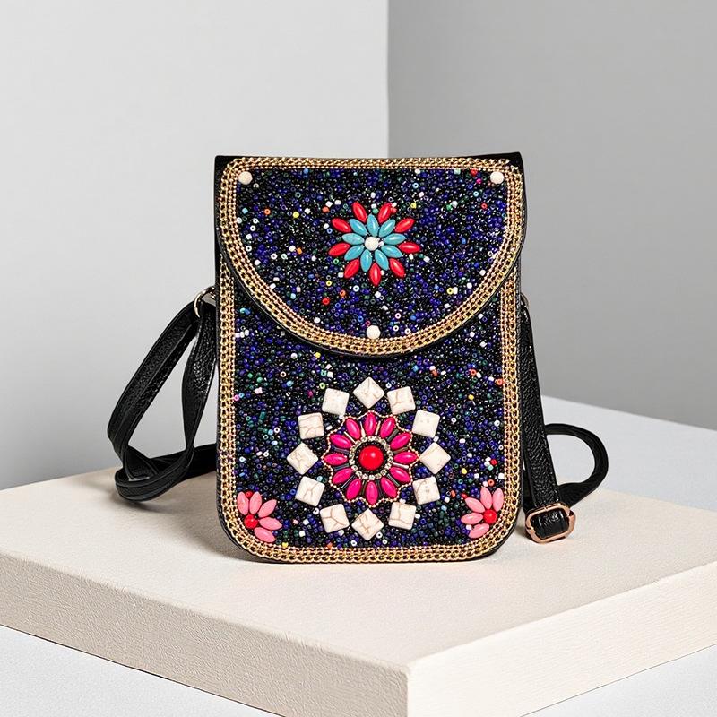 Boho Vintage Veske - Flerroms premium tekstur myk moteriktig allsidig håndlaget dusk risperler