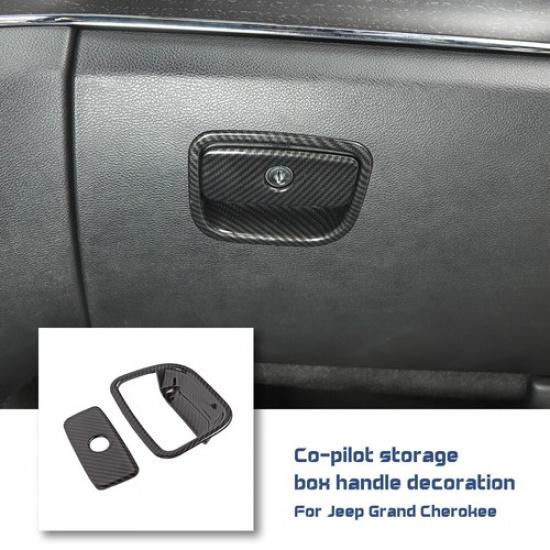 

Co-pilot Storage Box Handle Trim Cover for Jeep Grand Cherokee 11+ Carbon Fiber