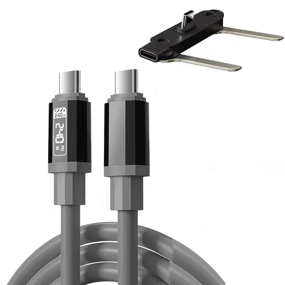 240W Type C To Type C Cable Phone Super Fast Charging Cable /Type-C Bracket Adapter For iPhone Xiaomi Samsung
