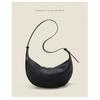 All-matching Croissants Authentic Leather Dumpling Bags Women's Top Layer Cowhide Commuting Shoulder Large Capacity Niche High-quality Feel