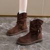 Women's Retro Short Boots, 2025 Autumn New Style Vacation Western Boots, British Style Casual Short Boots
