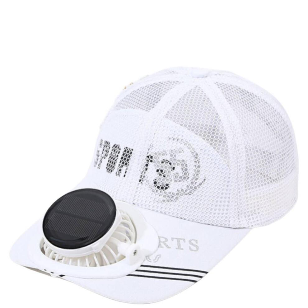 Summer Solar Charging Fan Cap Outdoor Sports Mesh Baseball Cap (8-16 Hours)