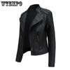 Spring and Autumn Women's Leather Jacket Short Jacket Slim Thin Section Leather Jacket Ms. Biker Clothing