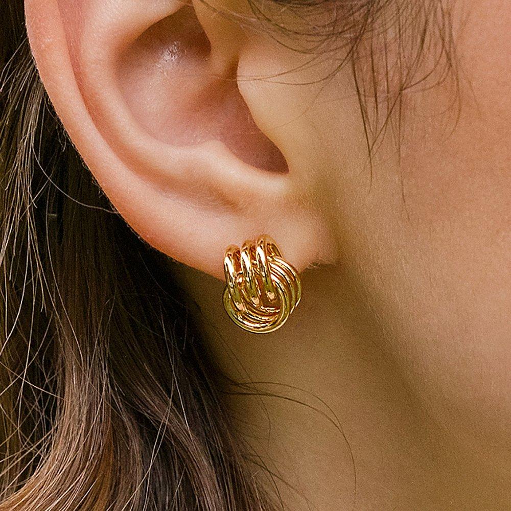 [Worn by Xiumin, Ahn Hee-yeon, and Suzy] Triple Mix Ring Earrings