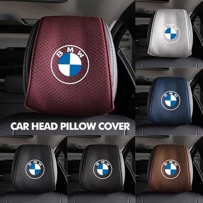 Car Ice Silk Headrest Cover Neck Storage Pillowcase Accessories For E87 E70 E91 E30 G20 E92 E93 E60 E46 E90 G30 E53 X1