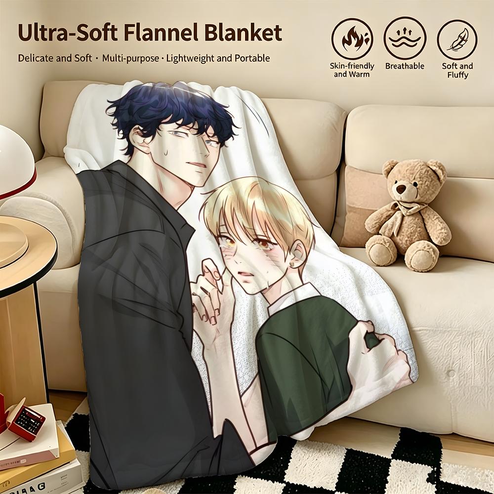 Comic LLove Is An Illusionn Throw Warm Soft Flannel Blanket Multiuse for Sofa Bed Camping Travel Nap