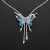 Creative Long Butterfly Necklace Vintage Bohemian Y-Shaped Pendant Necklace Elegant Alloy Sweater Chain Women
