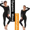 Vensslim Body Shaper Sauna Suits Sweat Slimming Waist Trainer Corset Long Sleeve Fat Burn Shirt Women Workout Tummy Control Tops