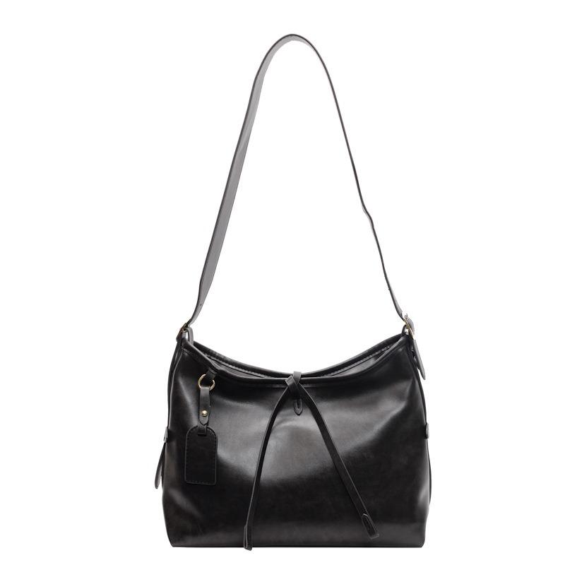 

High-end large-capacity bag women s new trendy fashion shoulder underarm bag versatile messenger tote bag чорний
