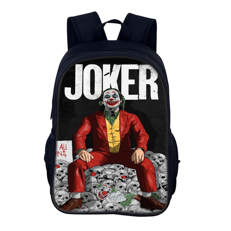 Joker Small Backpack For Men Women Casual Nylon School Bag With Adjustable Straps