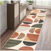 Non Slip Washable Geometric Half Circle Pattern Runner Rug Multi Color Mat for Kitchen Hallway Corridor Home Decor Floor Carpet