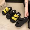 Cool Slippers Women's Summer Outer Wear 2025 New Thick-soled One-word Drag Women's High-end Skirt Seaside Beach Sandals
