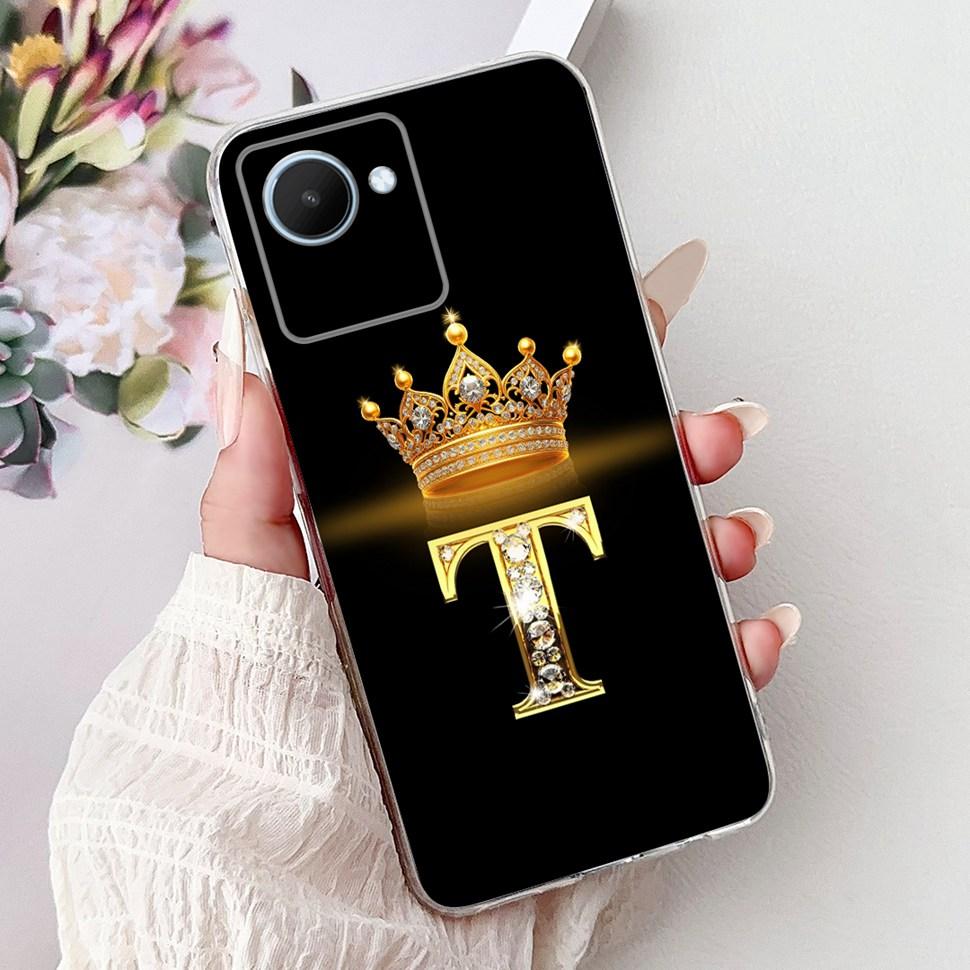 For Realme C30 Case Cute Crown Letter Cover Soft Silicone Phone Case For Realme C 30 C30 4G RMX3581 RMX3623 Protection Covers