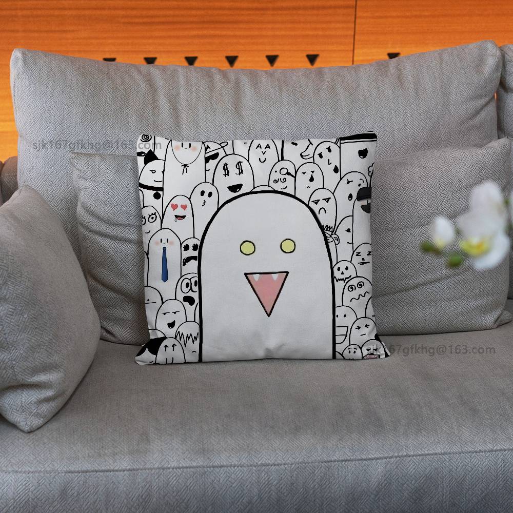 L-Lightsaber BL Manhwa Pillow Case Square Double-Sided Printing Short Plush Sofa Cushion Cover Bedroom Bedside Pillow