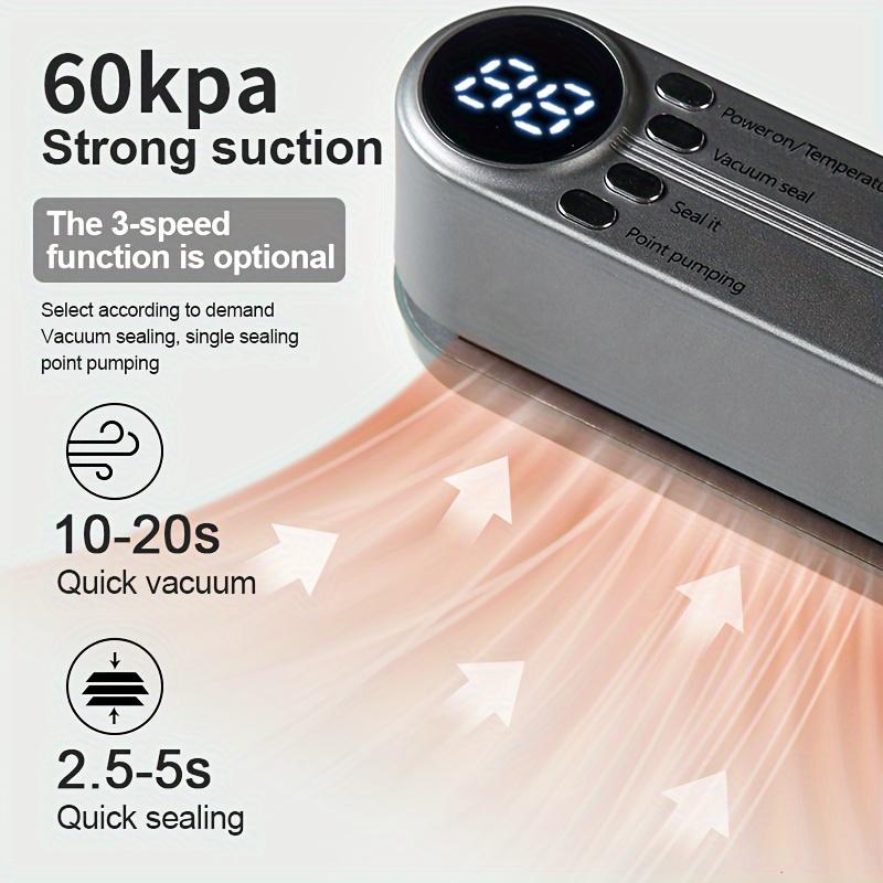 Kitchen Electric Vacuum Sealer Household Vacuum Food Sealer buillt in Cutter Food Vacuum Packaging Machine