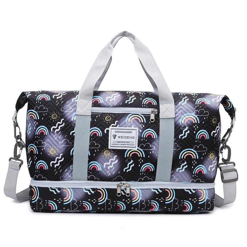 Dry and Wet Separation Yoga Mat Yoga Bag Large Capacity Fresh and Fashionable Hand-held Travel Bag Can Be Put On A Lever and Shoe Bin