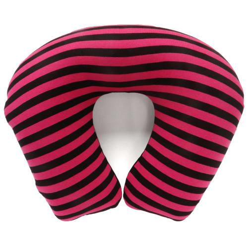 

ADVANCE Travel Air Neck Pillow, Cotton Knit, Striped (Air & Urethane), Made in Japan, Pink (pk)