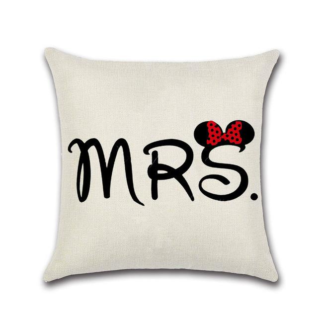Valentine'S Day Pattern Decorative Pillowcases Couple Cotton Linen Throw Pillow Case Pillowcase Kussensloop Almohada Zt236