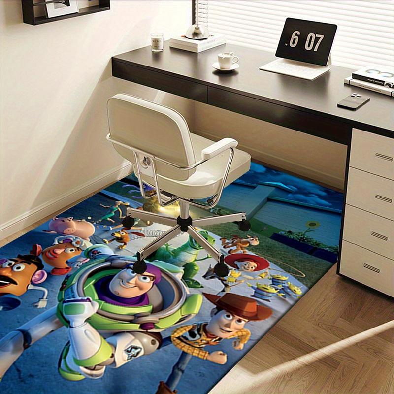 Office Rug Toy Story, Characters Theme 3D Printed Anti-Slip Rug-Machine Washable for Living Room