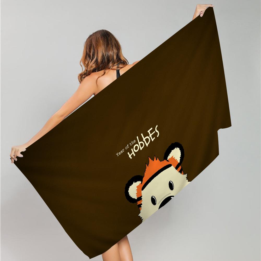 Book C-Calvin and H-Hobbes Big Microfiber Beach Towels Quick Dry Towel Sand Beach Towels Pool Towel for Travel Swim Pool Yoga