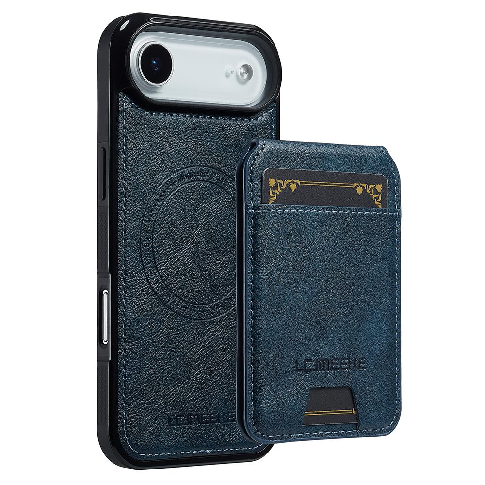 LC.IMEEKE L3 For iPhone 17 Air Magnetic Case Detachable Card Holder Leather TPU Mobile Cover