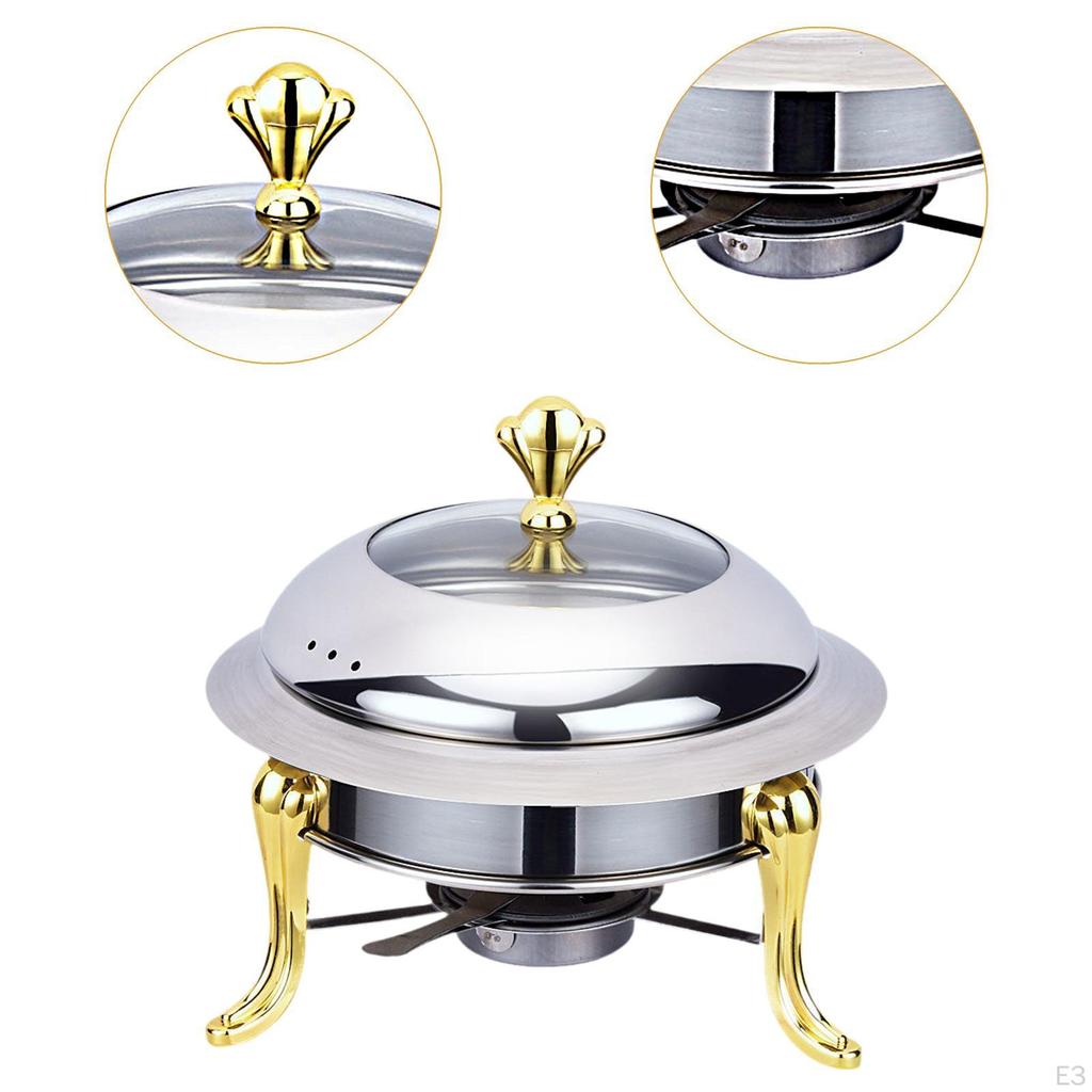 Buffet Warmer Chafer Chafing Dish Set Solid Fuel Boiler Catering for