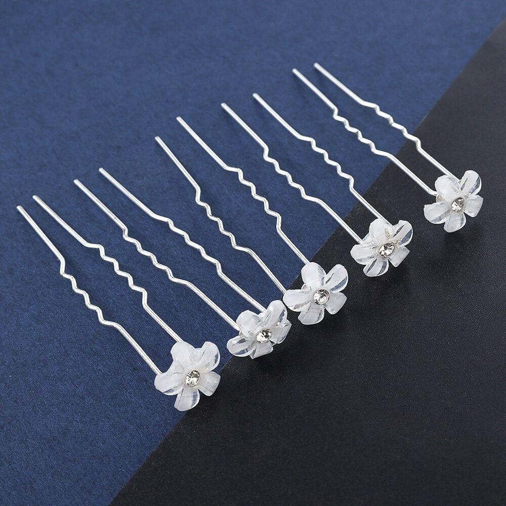 Hair Accessories U-shaped Pearl Pin Bridal Hair Jewelry Wedding Hairpins Rhinestone Hair Clip