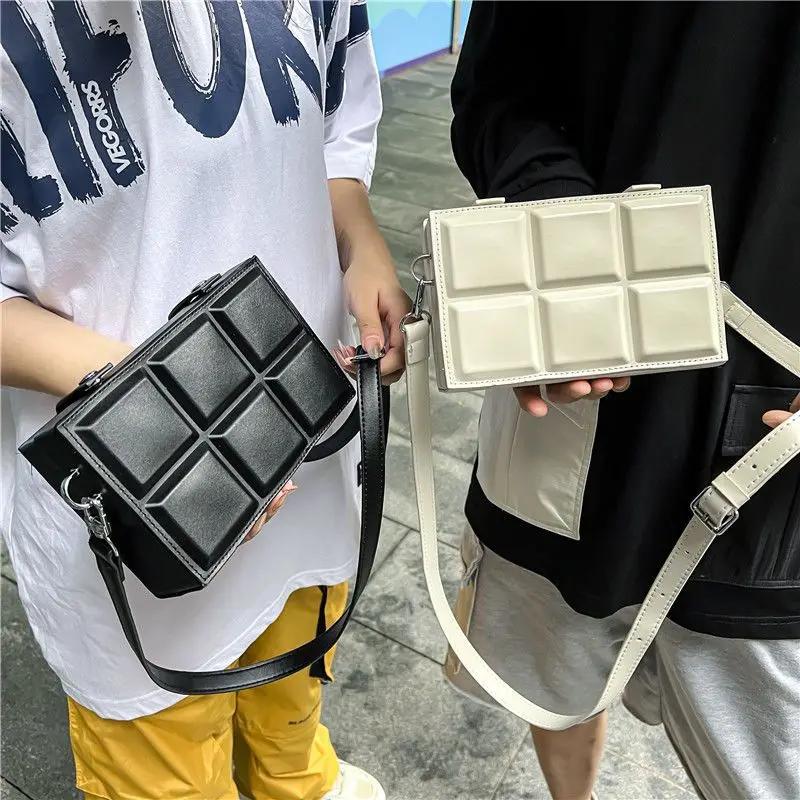 Women Bag Box Plaid Fashion Hasp Street Style Shoulder Bag  Crossbody Women Bag UNISEX