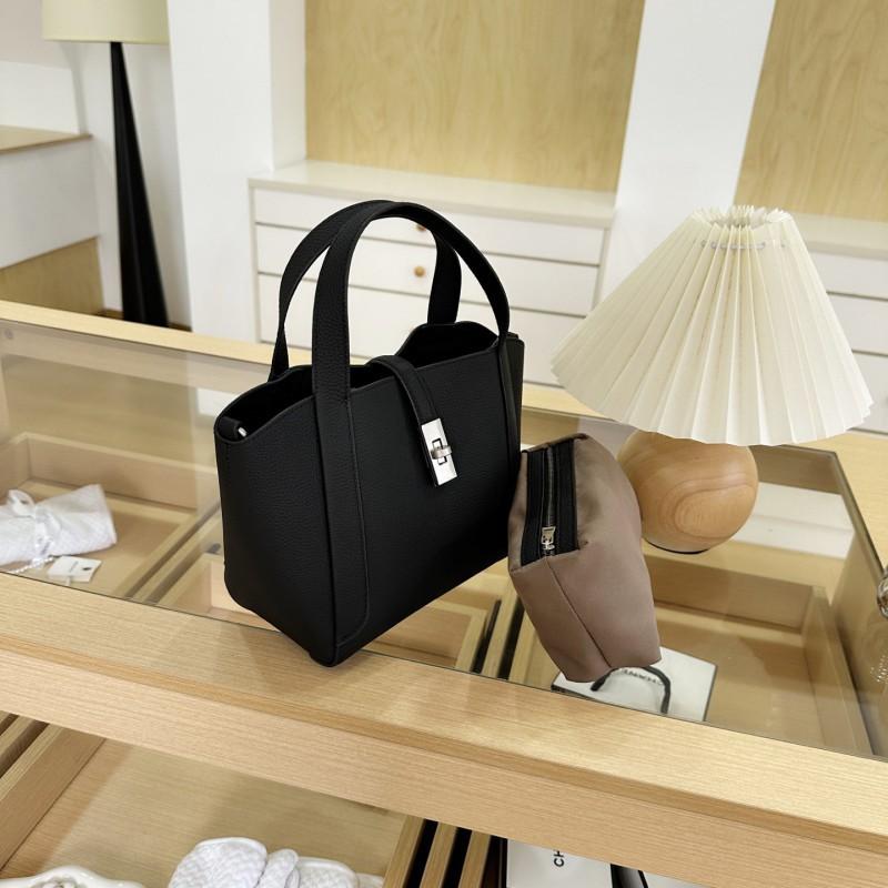 Bucket Bag Women's 2025 New Authentic Leather Portable Vegetable Basket All-matching One-shoulder Cross-body