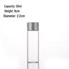 Cordyceps Chinese Medicine Storage Bottle - High Borosilicate Glass with Silver Aluminum Cap, 22mm Diameter, Threaded, Empty for Dispensing