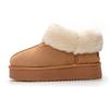 Thick-soled fluffy snow boots for women's new winter models, piled, thickened, non-slip and heightened fur integrated leather warm cotton shoes