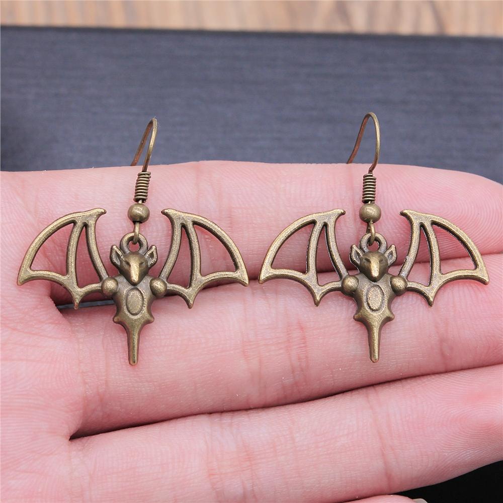 Spider Drop Earring Vintage Antique Silver Color Antique Bronze Color Cobweb Dangle Earring For Women